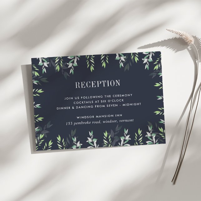 Winter Sage Wedding Reception Enclosure Card (Creator Uploaded)