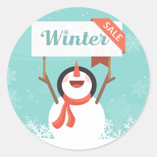 Winter Sale Classic Round Sticker