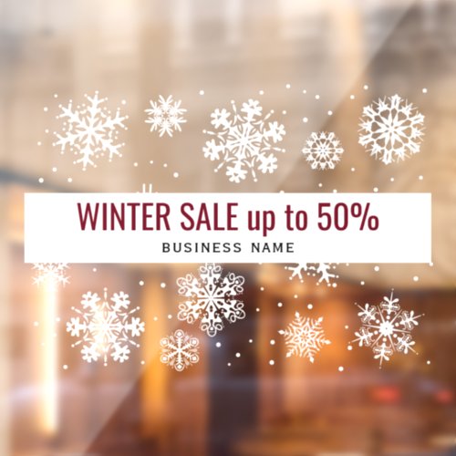 Winter sale large snowflake christmas  window cling