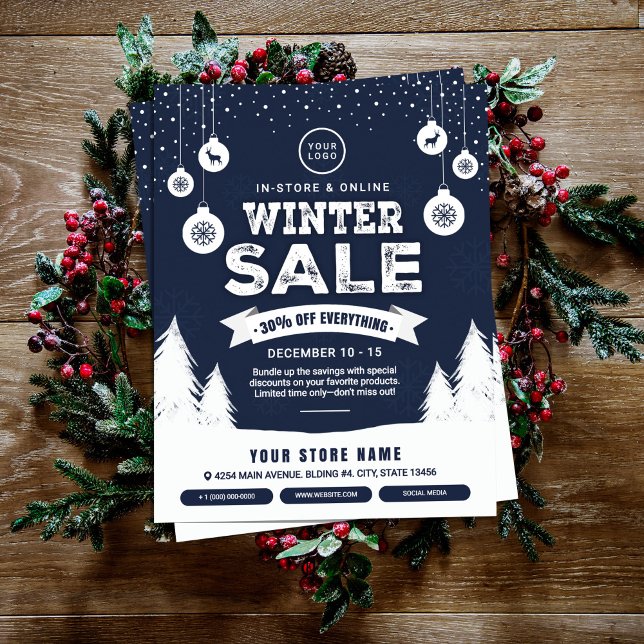 Winter Sale Retail Advert Blue & White Flyer (Creator Uploaded)