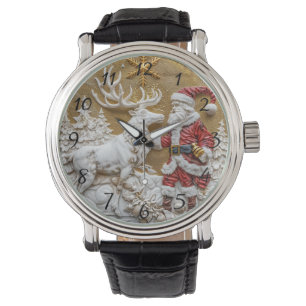 Winter Santa and reindeer celebration Watch