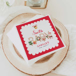 Winter Santa Baby Shower Invitation Napkins<br><div class="desc">Delight your guests this festive season with our Santa Baby Christmas Baby Shower Napkins. Bursting with holiday cheer, these napkins set the perfect scene for an unforgettable celebration. As cute as they are functional, they're sure to make your baby shower one to remember. Matching items in our store Cava Party...</div>