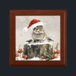 Winter Santa Bunny Wonderland Gift Box<br><div class="desc">A perfect blend of winter magic and holiday joy with an adorable rabbit in a Santa hat,  surrounded by cheerful birds and gentle falling snowflakes.</div>