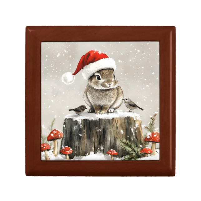 Winter Santa Bunny Wonderland Gift Box (Front)