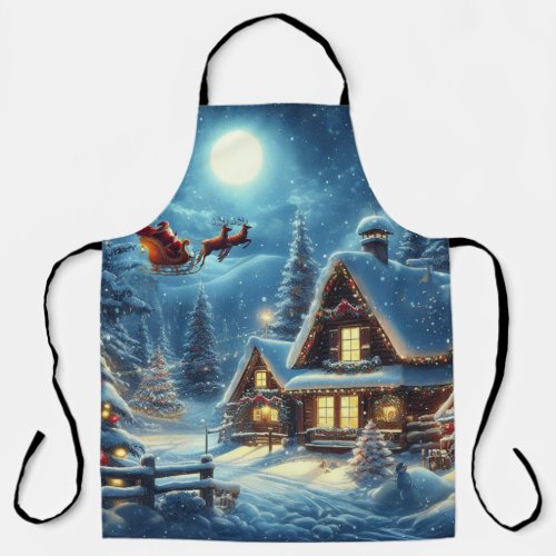 WinterSantaChristmasSnow Apron