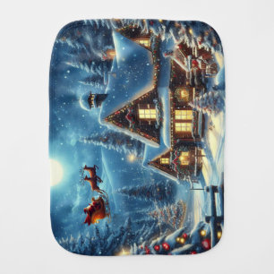Winter/Santa/Christmas/Snow Baby Burp Cloth