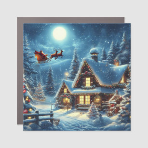 Winter/Santa/Christmas/Snow Car Magnet