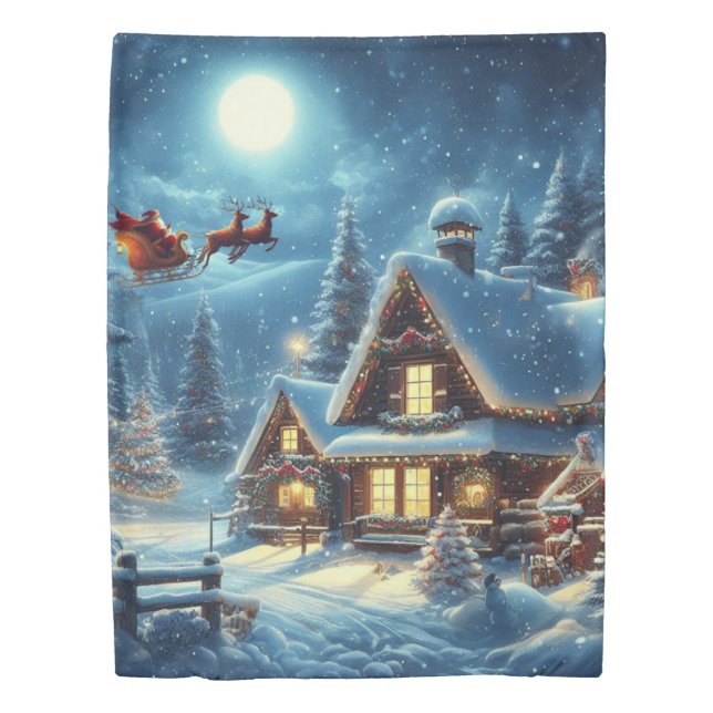 Winter/Santa/Christmas/Snow Duvet Cover (Front)