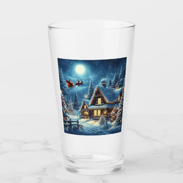 Winter/Santa/Christmas/Snow Glass (Front)