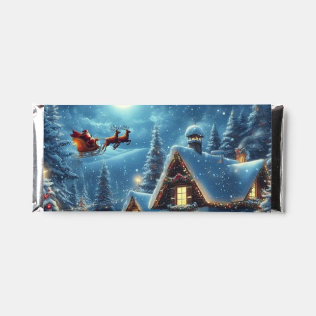 Winter/Santa/Christmas/Snow Hershey Bar Favors (Front)