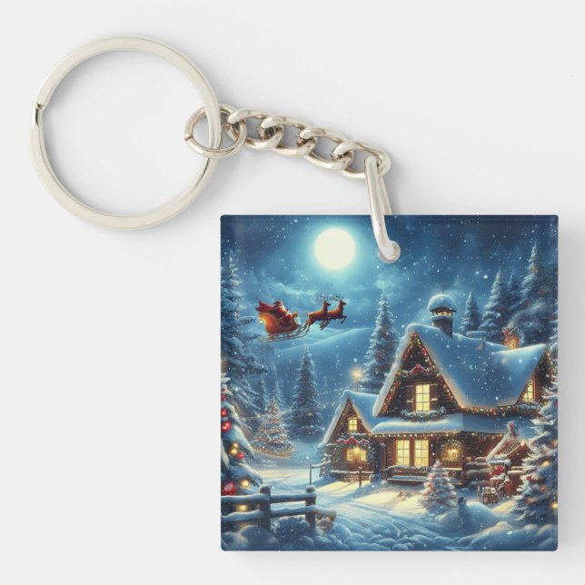 Winter/Santa/Christmas/Snow Keychain (Front)