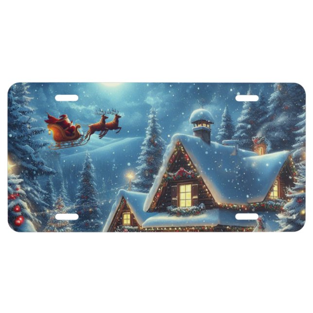 Winter/Santa/Christmas/Snow License Plate (Front)