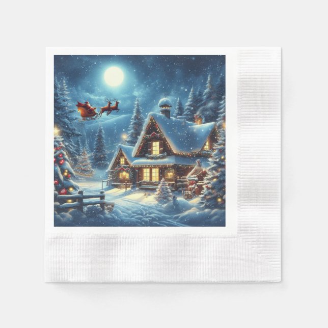 Winter/Santa/Christmas/Snow Napkins (Front)