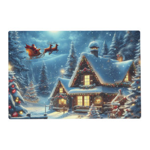 Winter/Santa/Christmas/Snow Placemat