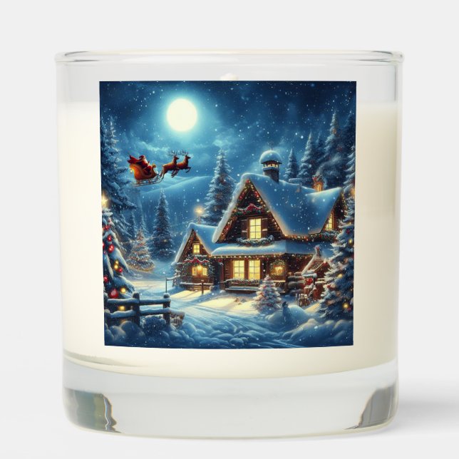 Winter/Santa/Christmas/Snow Scented Candle (Front)