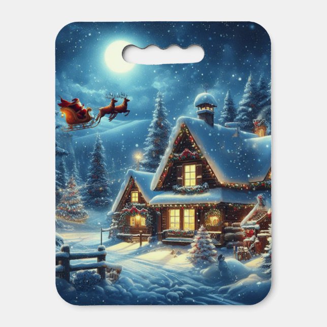 Winter/Santa/Christmas/Snow Seat Cushion (Front Vertical)