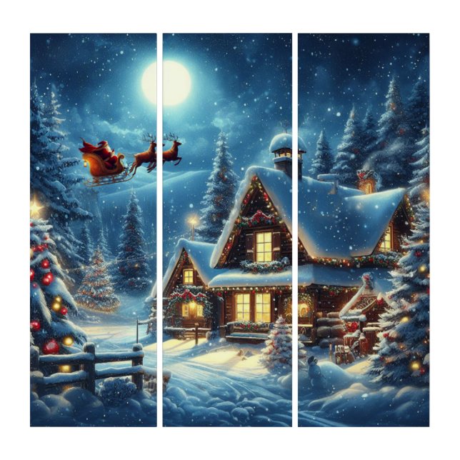 Winter/Santa/Christmas/Snow Triptych (Front)