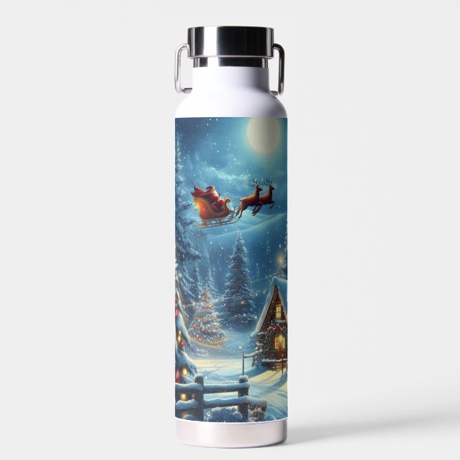 Winter/Santa/Christmas/Snow Water Bottle (Front)