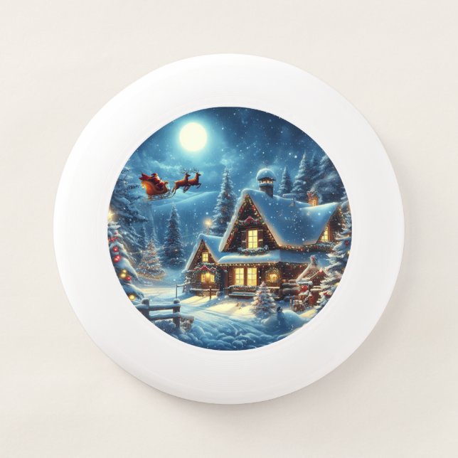 Winter/Santa/Christmas/Snow Wham-O Frisbee (Front)