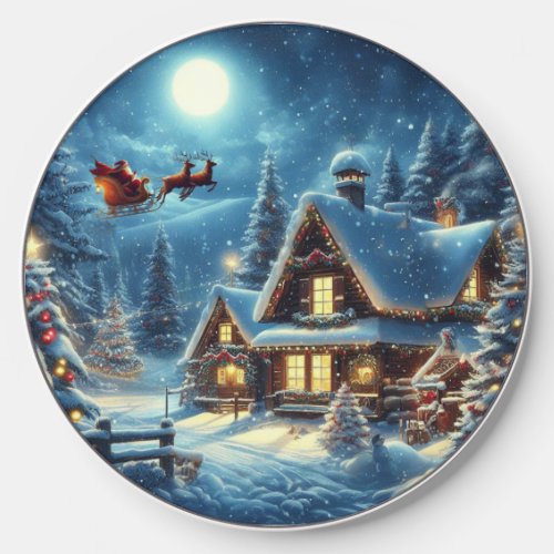 WinterSantaChristmasSnow Wireless Charger