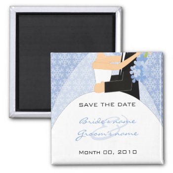 Winter Save The Date Magnets by PMCustomWeddings at Zazzle
