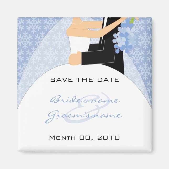 Winter Save the Date magnets (Front)