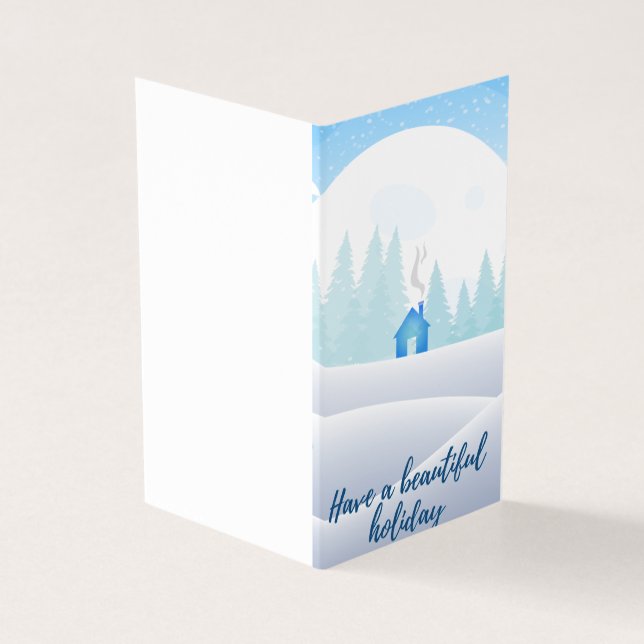 Winter Scene 25 Pack Holiday Cards (Outside)