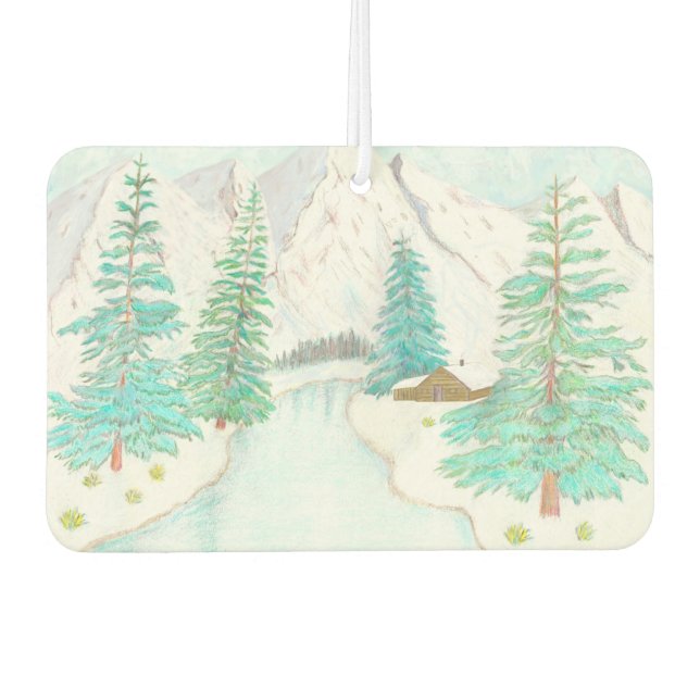 Winter Scene Air Freshener (Front)