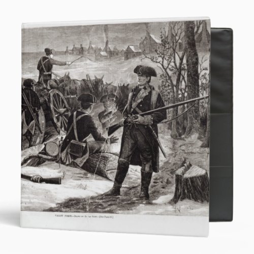Winter Scene at the Continental Army Encampment Binder