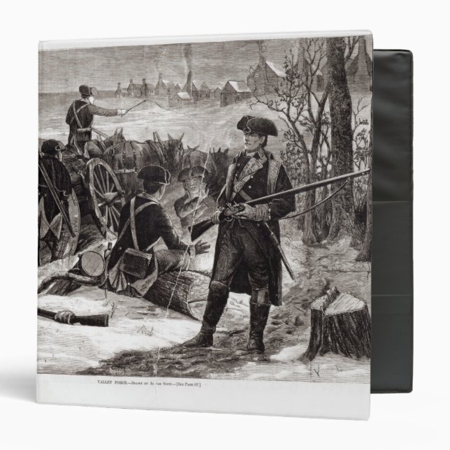 Winter Scene at the Continental Army Encampment Binder (Front/Inside)