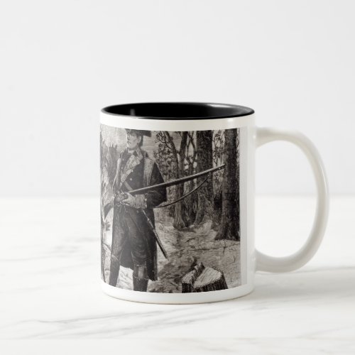 Winter Scene at the Continental Army Encampment Two_Tone Coffee Mug