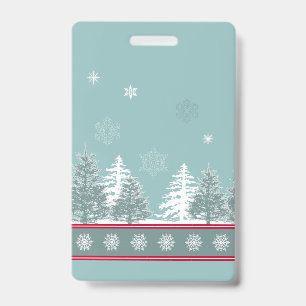 Winter scene badge