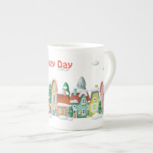 Winter Scene Bone China Mug