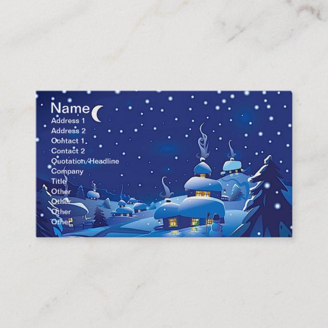 Winter Scene Business Card (Front)