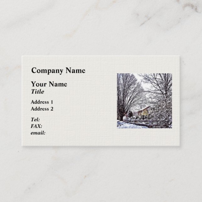 Winter Scene Business Card (Front)