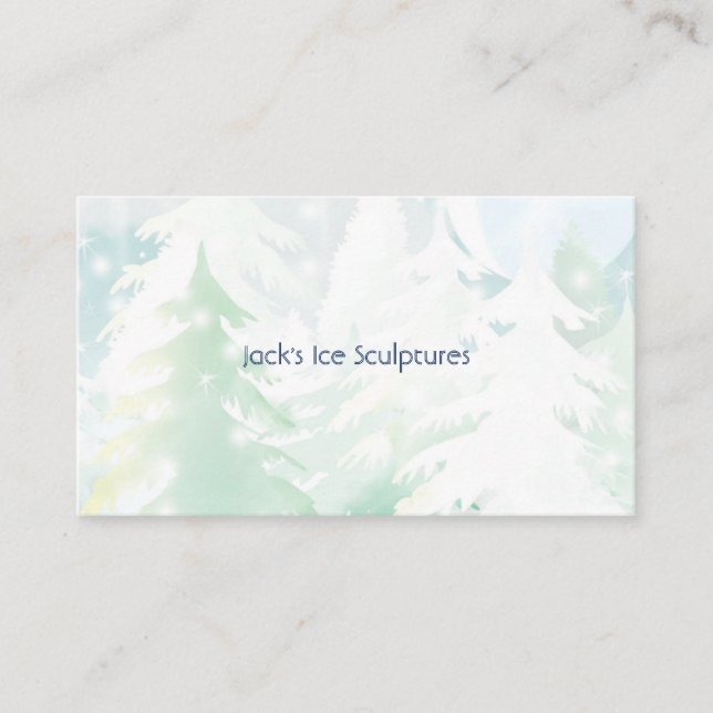 Winter Scene Business Cards (Front)