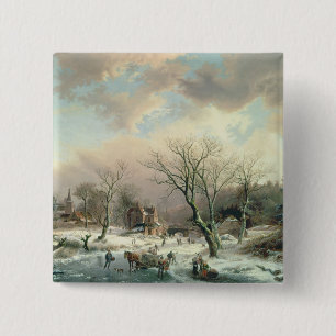 Winter Scene Button