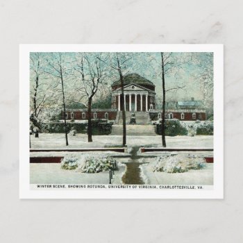 Winter Scene  Charlottesville Va  Vintage Postcard by markomundo at Zazzle