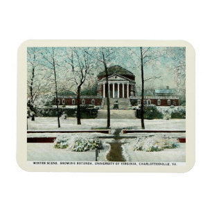 Winter Scene, Charlottesville VA, Vintage Style Magnet