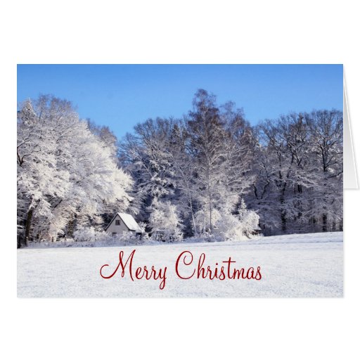 Winter Scene Christmas card | Zazzle