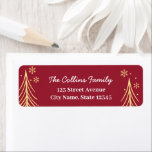 Winter Scene Christmas Holiday Address Label<br><div class="desc">Send out your mails in a chic and stylish way with these return address labels. Text and background color can be customized online. Matching items available. Visit berryberrysweet.com for modern stationery and personalized gifts!</div>