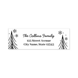 Winter Scene Christmas Holiday Self-Inking Stamp