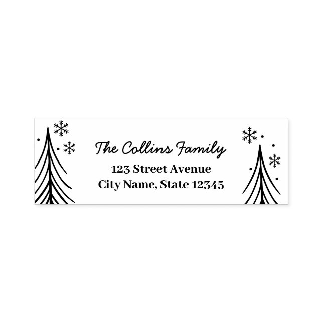 Winter Scene Christmas Holiday Self-Inking Stamp (Design)