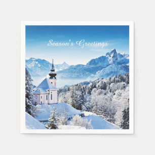 Winter scene custom  napkins
