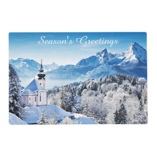 Winter scene custom placemat