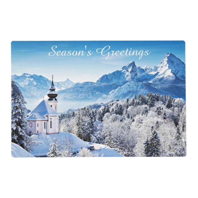 Winter scene custom  placemat (Front)