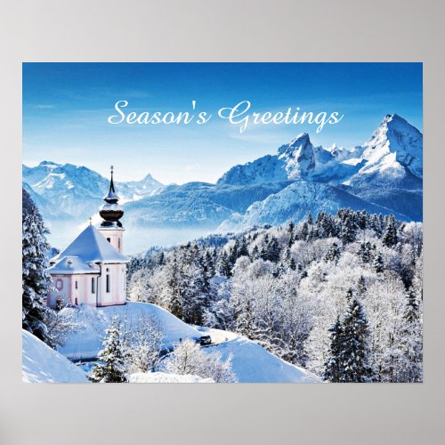 Winter scene custom  poster