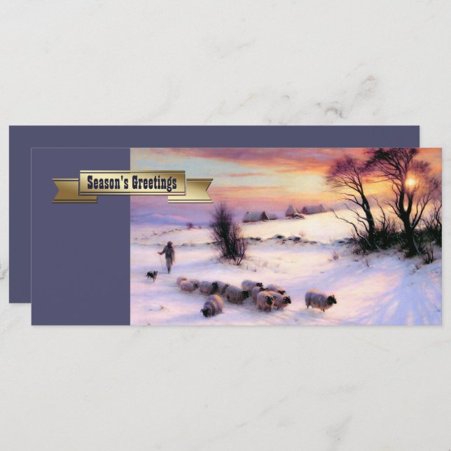 Winter Scene Fine Art Custom Christmas Cards (Front/Back)