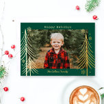 Winter Scene Foil Holiday Card Christmas Card<br><div class="desc">Celebrate the graduate in your life in style! Designed by Berry Berry Sweet (www.berryberrysweet.com). Visit our website for modern and stylish invitations,  announcements,  and personalized gifts.</div>