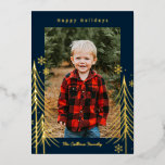 Winter Scene Foil Holiday Card Christmas Card<br><div class="desc">Celebrate the graduate in your life in style! Designed by Berry Berry Sweet (www.berryberrysweet.com). Visit our website for modern and stylish invitations,  announcements,  and personalized gifts.</div>